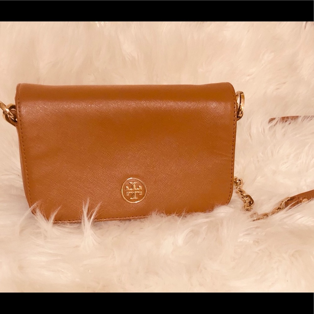 Tory Burch Mini Chain Luggage Leather Cross Body